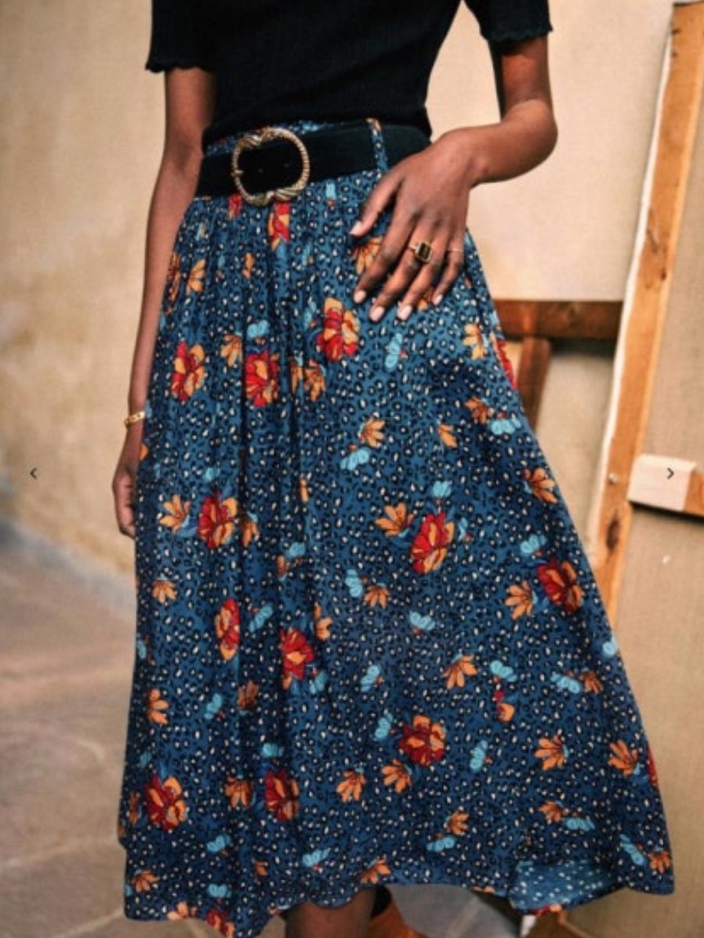 Sézane midi skirt